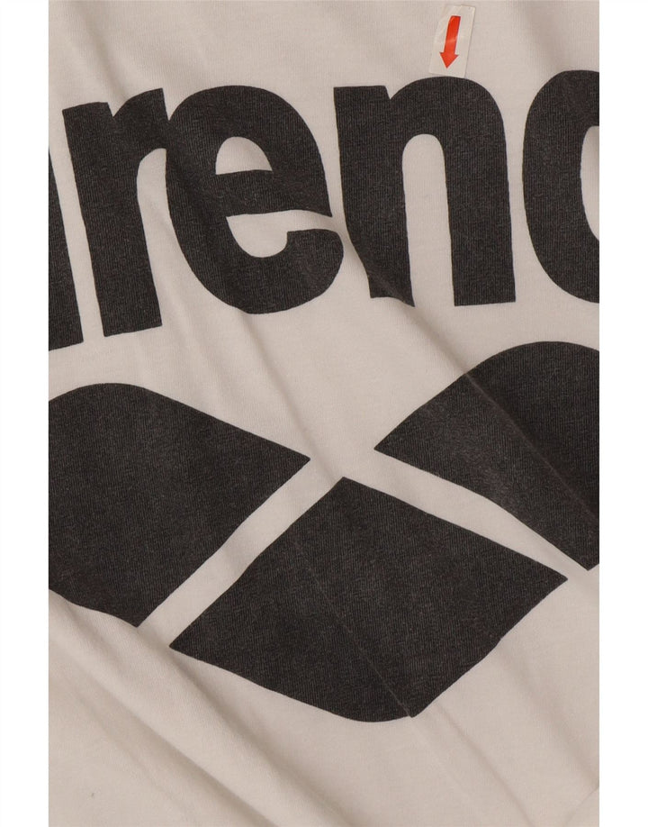Arena Herre Grafisk T-Shirt Top Medium Hvid Bomuld