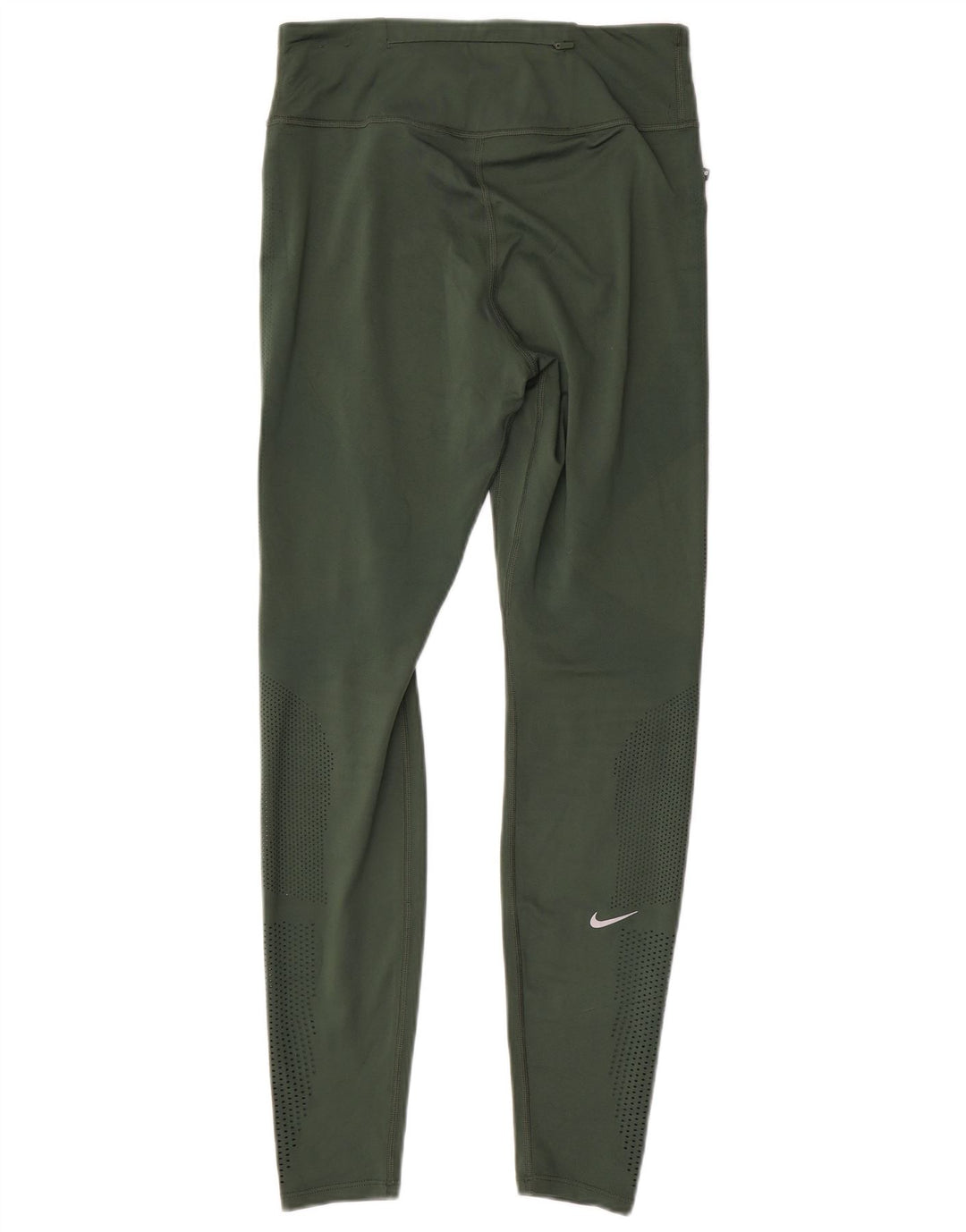 Nike Dame Dri Fit Leggings UK 14 Medium Green Polyester