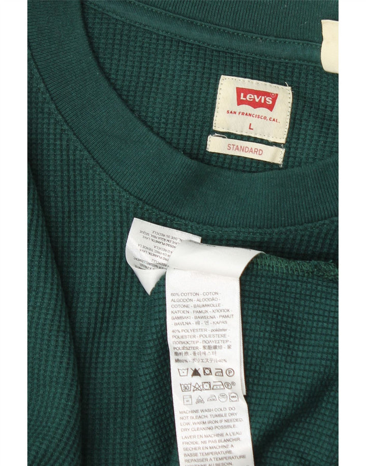 Levi's Herre Standard Top Langærmet Stor Grøn Bomuld