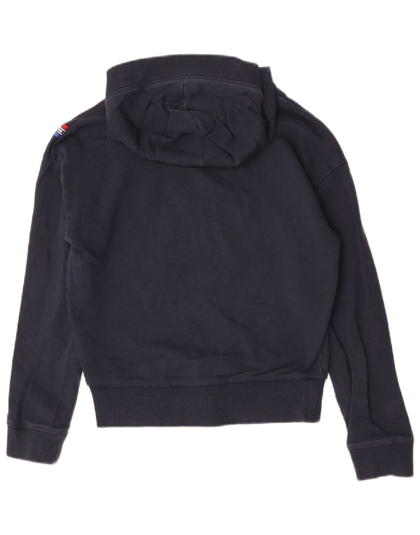 Tommy Hilfiger Grafisk hættetrøje til kvinder UK 10 Lille marineblå bomuld