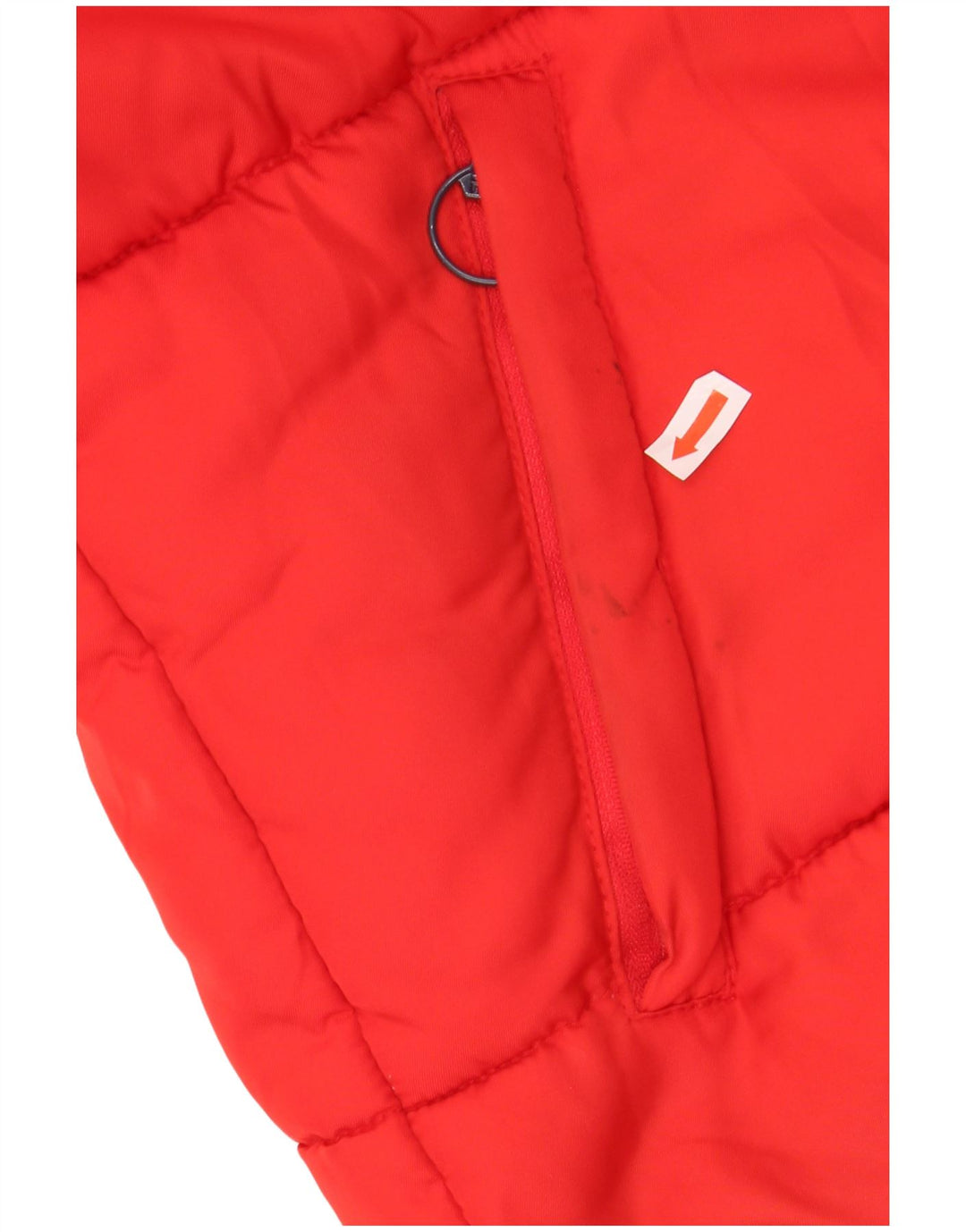 FILA Herre grafisk polstret hættejakke UK 38 Medium Red Colourblock