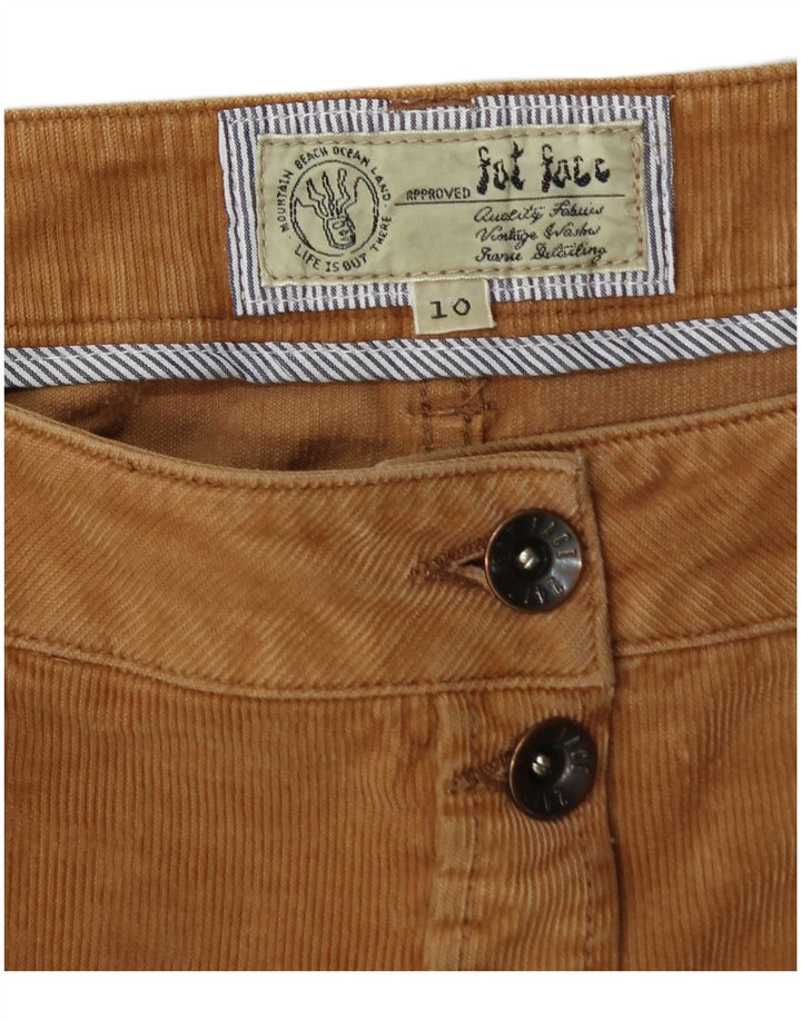 FAT FACE Damefløjlsnederdel UK 10 Small W30 Beige Bomuld