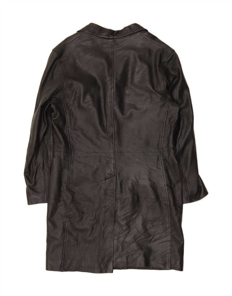 VINTAGE Mens Leather Coat UK 42 XL Black Leather Vintage Vintage and Second-Hand Vintage from Messina Hembry 