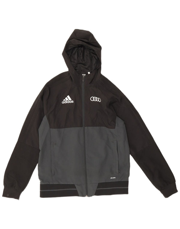 Adidas Regnjakke med hætte til drenge 13-14 år Sort Colourblock Polyester