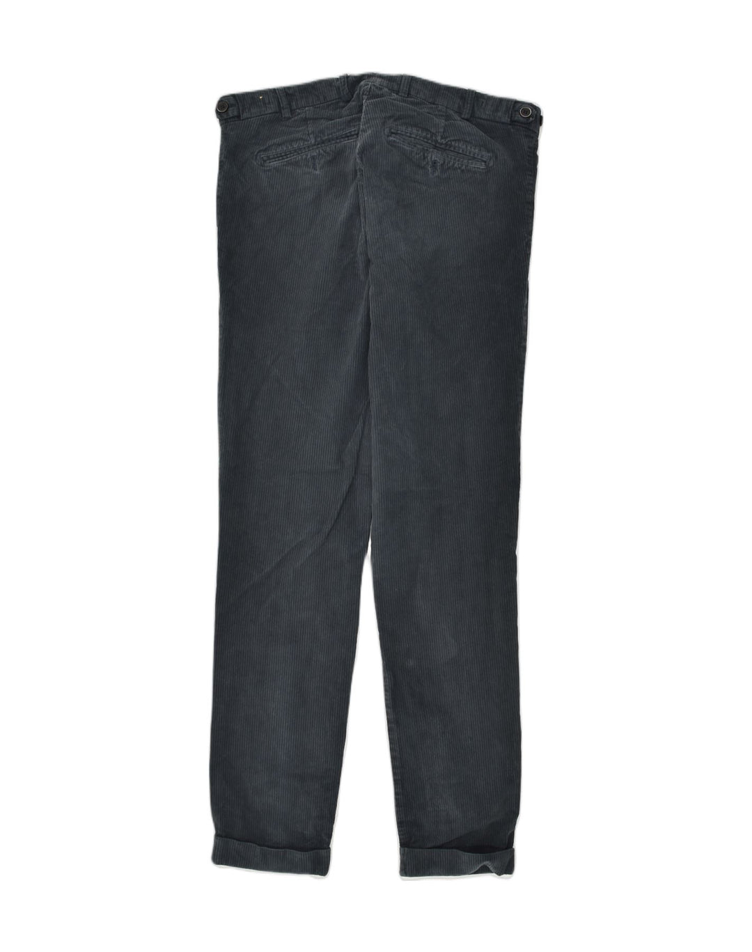 GUTTERIDGE Herre Slim Fit Corduroy Bukser IT 48 Medium W32 L30 Marineblå