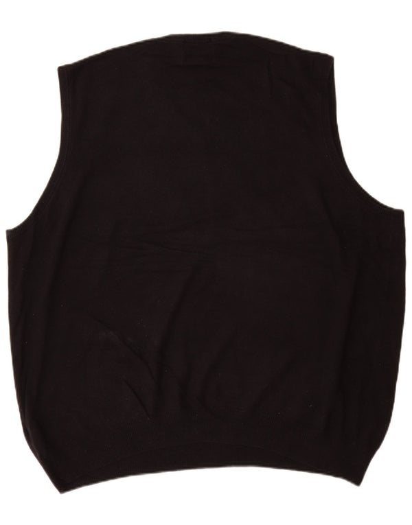 Marks & Spencer Mens Vest Tank Top XL Black Cotton
