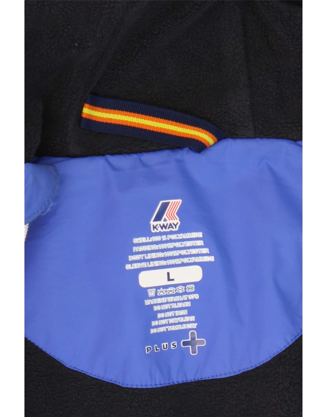 K-Way Herre Hooded Windbreaker Jacket UK 40 Large Blue Polyamide