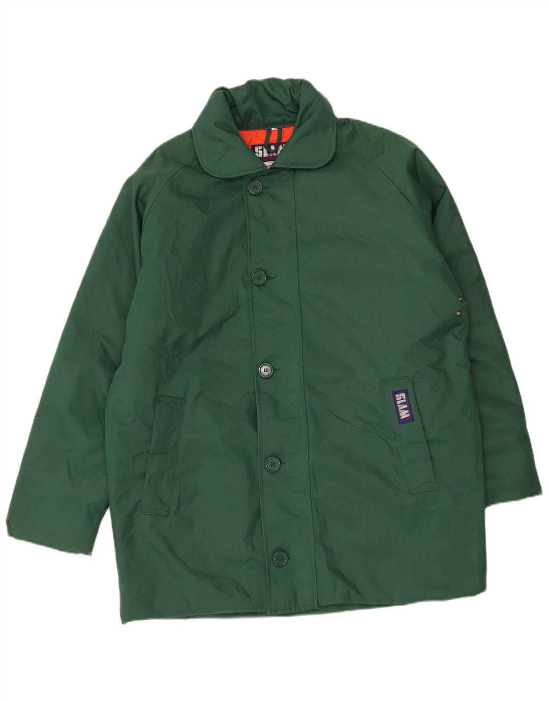 Slam Herre Polstret Frakke UK 38 Medium Grøn Nylon