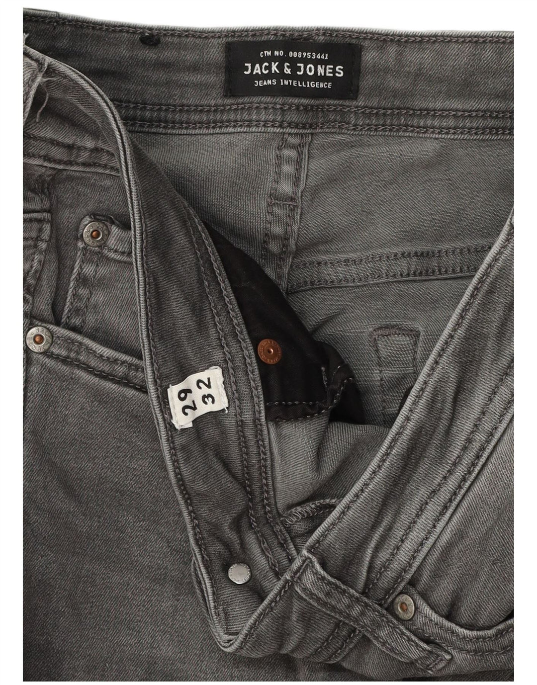 Jack & Jones Herre Liam Skinny Jeans W29 L30 Grå