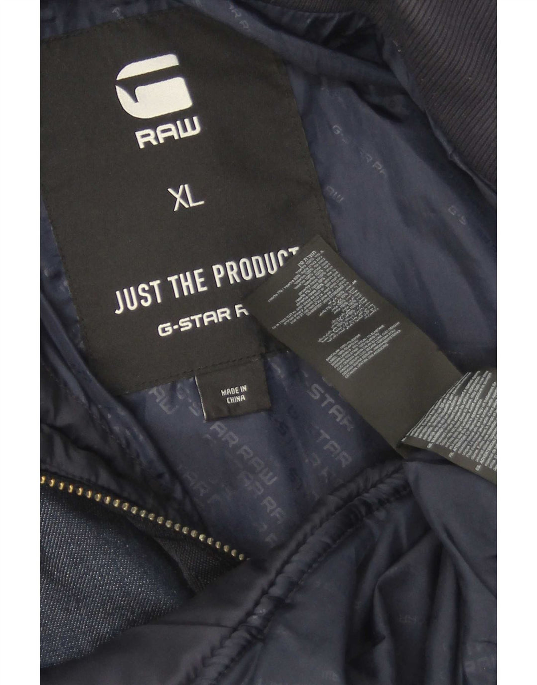 G-Star Herre quiltet jakke UK 42 XL Navy Blue Polyester