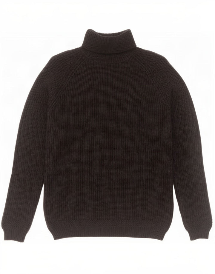 Zara Herre Rullehalstrøje Sweater Stor Sort Bomuld