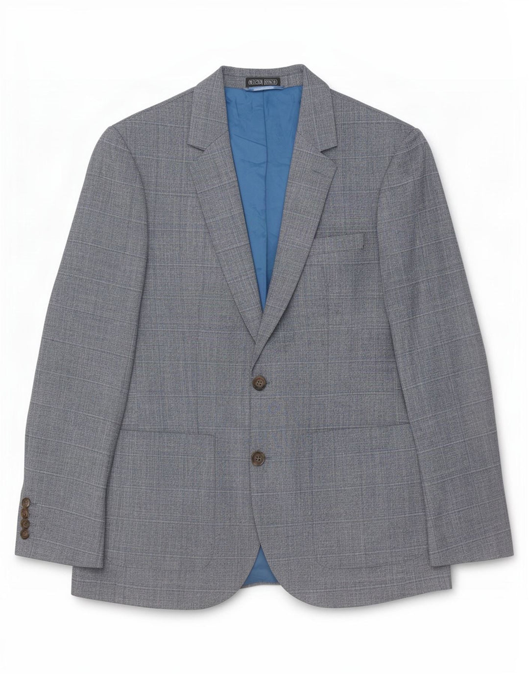 Marks & Spencer Herre 2-knaps blazerjakke UK 38 Medium Blue Check