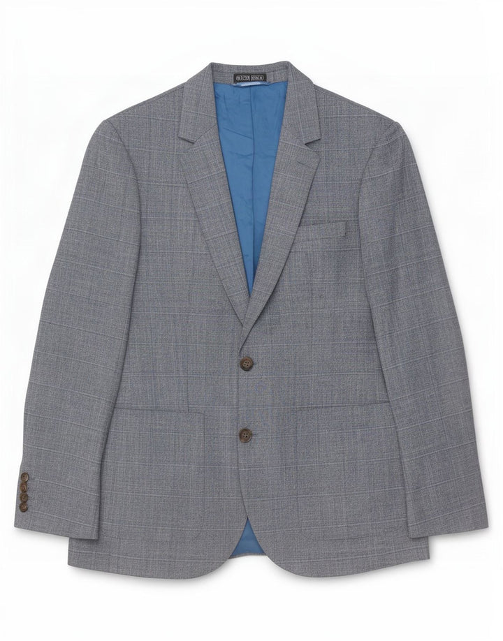 Marks & Spencer Herre 2-knaps blazerjakke UK 38 Medium Blue Check