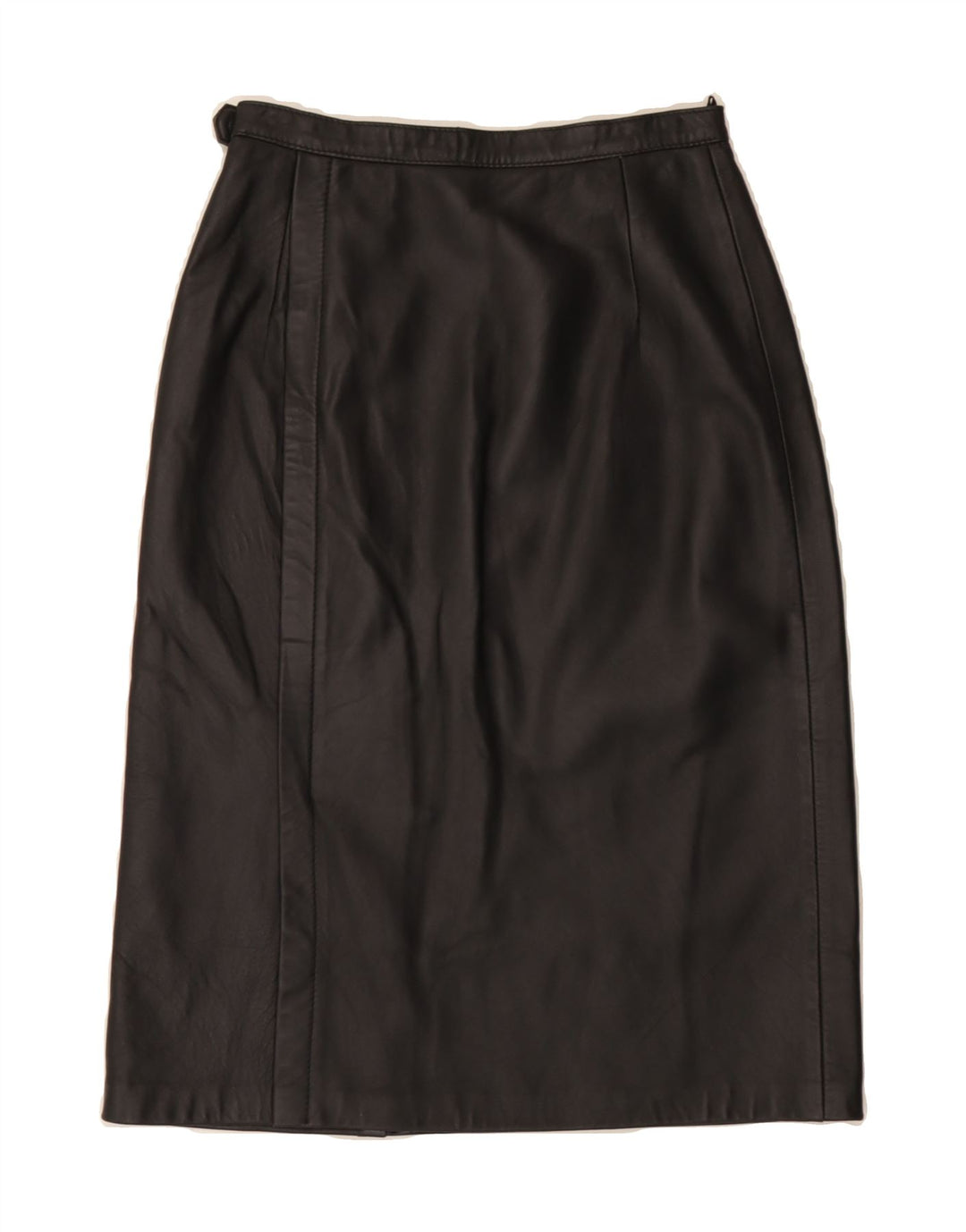 VINTAGE Womens Leather Skirt W28 Medium Black Leather Vintage Vintage and Second-Hand Vintage from Messina Hembry 