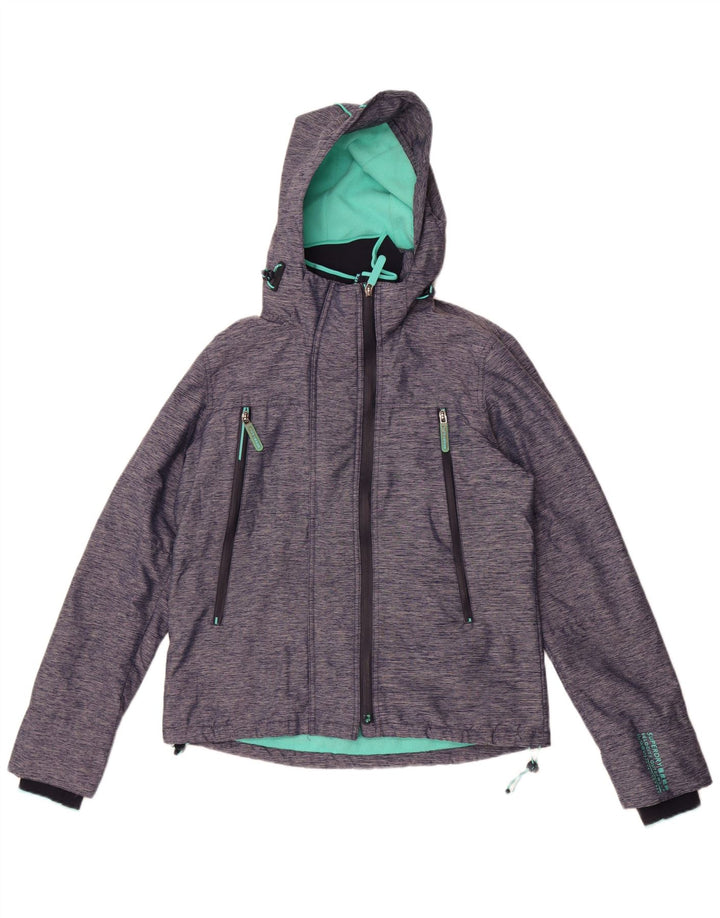 Superdry Windcheater Windbreaker Jacket til kvinder UK 12 Medium Navy Blue
