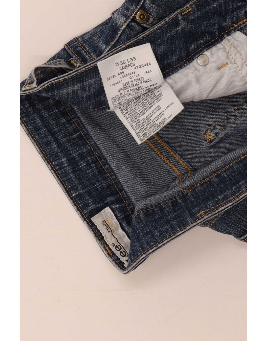 Lee Dame Cameron Denim Shorts W30 Medium Blue Bomuld