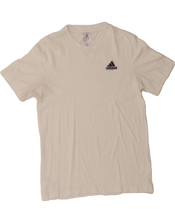 ADIDAS Mens T-Shirt Top XS White Cotton Vintage Adidas and Second-Hand Adidas from Messina Hembry 