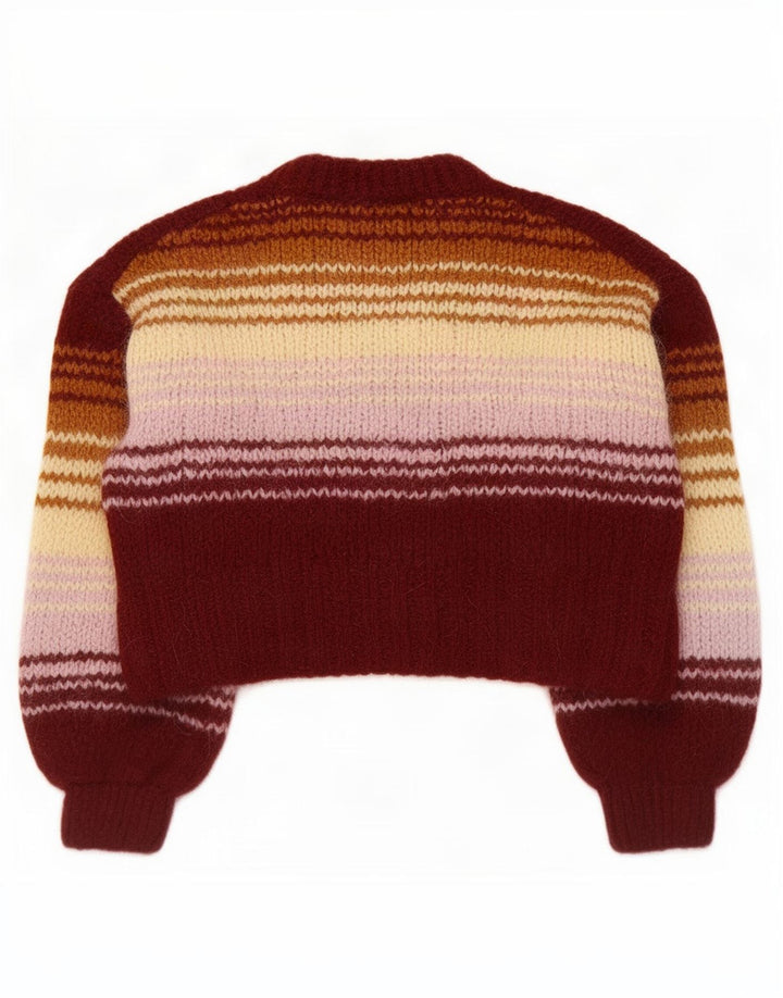 Zara Womens Crop Turtle Neck Jumper Sweater UK 10 Small Multicolored