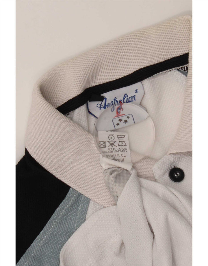 AUSTRALIAN L'ALPINA Poloshirt til mænd Stor hvid Colourblock Polyester