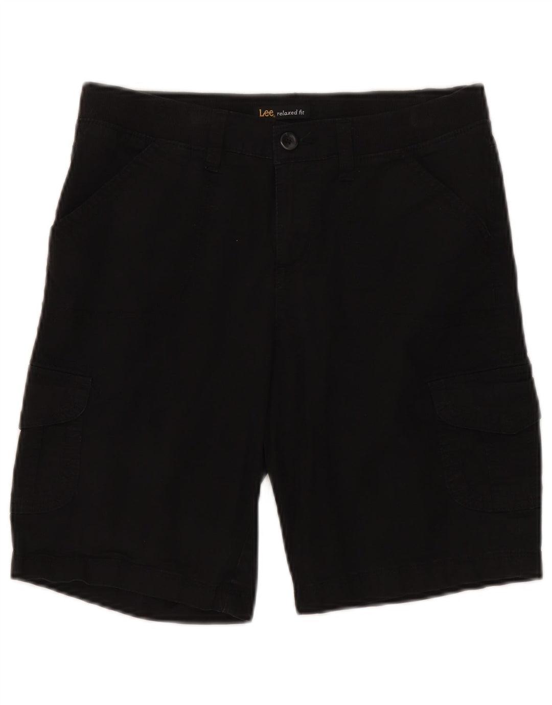 Lee Womens Relaxed Fit Cargo Shorts US 8 Medium W30 Black Bomuld