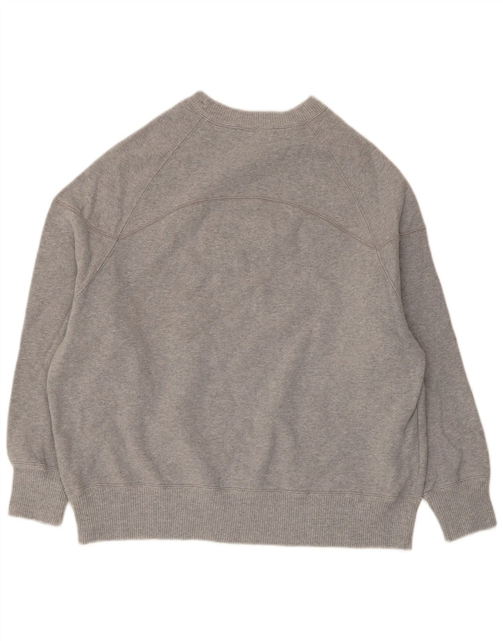Champion Dame Grafisk Sweatshirt Jumper UK 14 Medium Grey Flecked