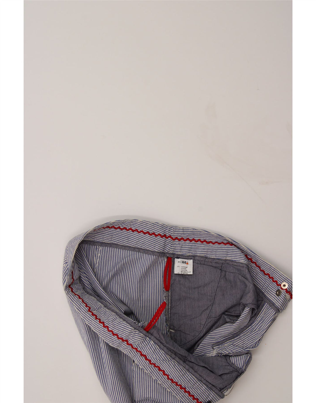 ELLESSE Womens Slim Cropped Trousers IT 44 Medium W30 L26 Blue Pinstripe Vintage Ellesse and Second-Hand Ellesse from Messina Hembry 
