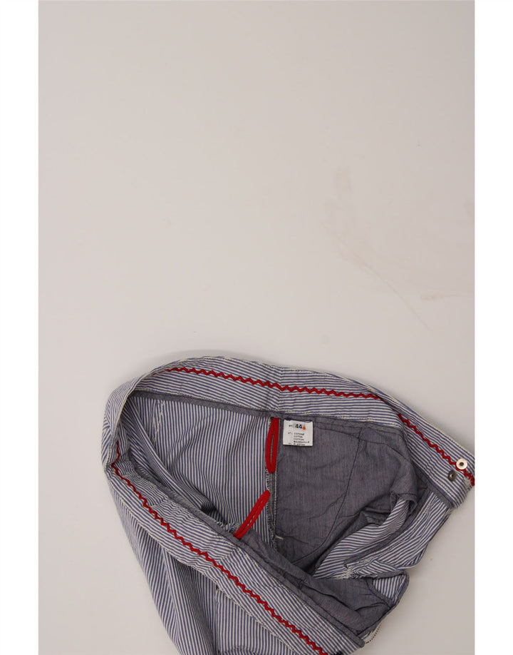 ELLESSE Womens Slim Cropped Trousers IT 44 Medium W30 L26 Blue Pinstripe Vintage Ellesse and Second-Hand Ellesse from Messina Hembry 