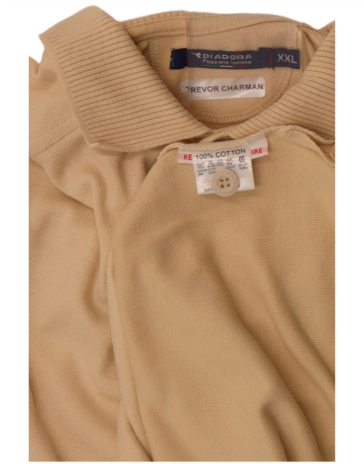 Diadora herre poloshirt 2XL beige bomuld
