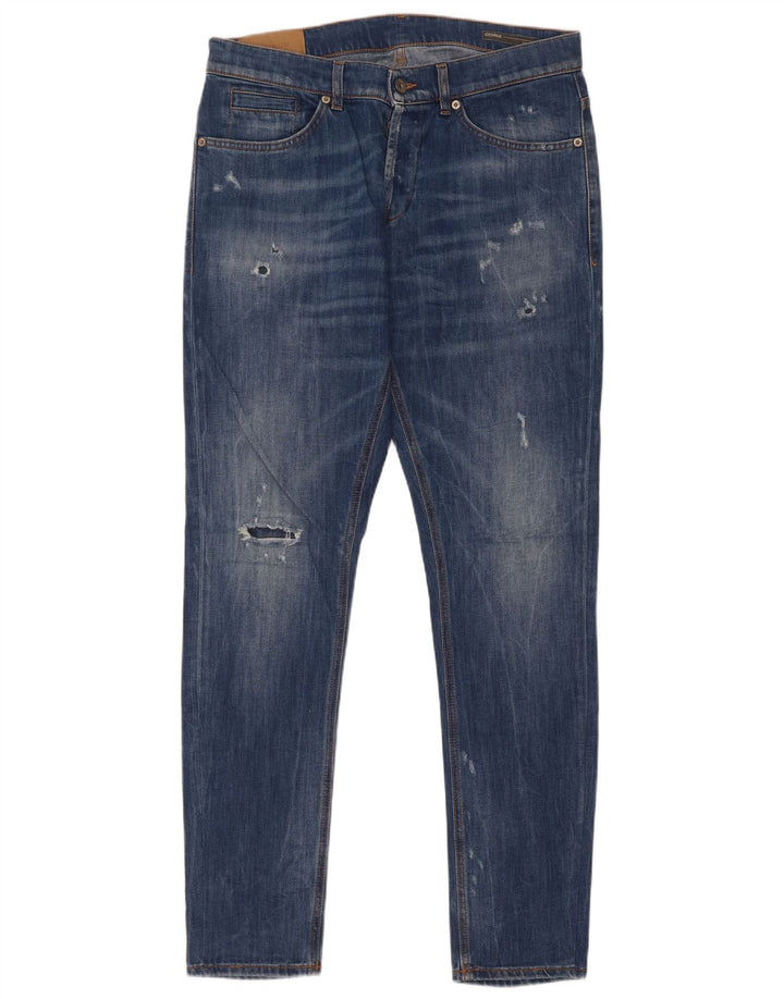Dondup Herre Distressed Slim Jeans W35 L33 Blå Bomuld
