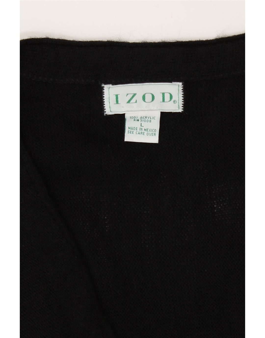 Izod Herre Cardigan Sweater Stor Sort Akryl