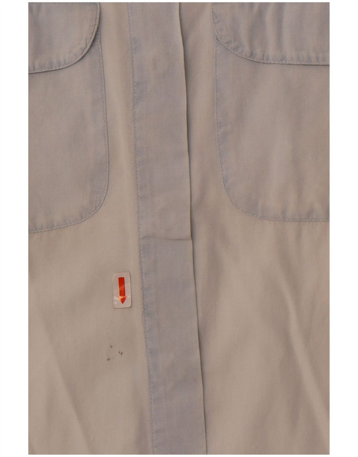 Armani Jeans ærmeløs skjorte til kvinder UK 14 Stor blå bomuld