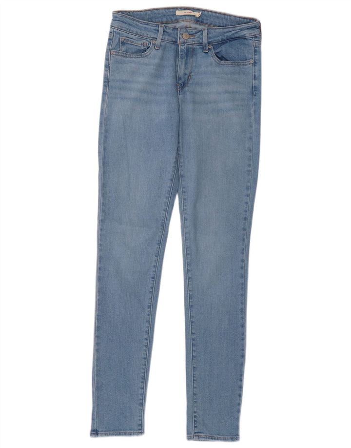 LEVI'S Dame 711 Skinny Jeans W26 L30 Blå Bomuld