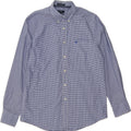 IZOD Mens Slim Fit Shirt Size 16 1/2 Large Navy Blue Gingham Cotton Vintage Izod and Second-Hand Izod from Messina Hembry 