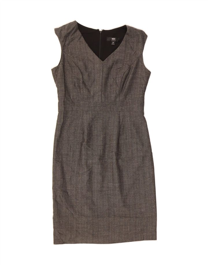 MOSSIMO Womens Sleeveless Sheath Dress US 6 Medium Grey Herringbone Vintage Mossimo and Second-Hand Mossimo from Messina Hembry 