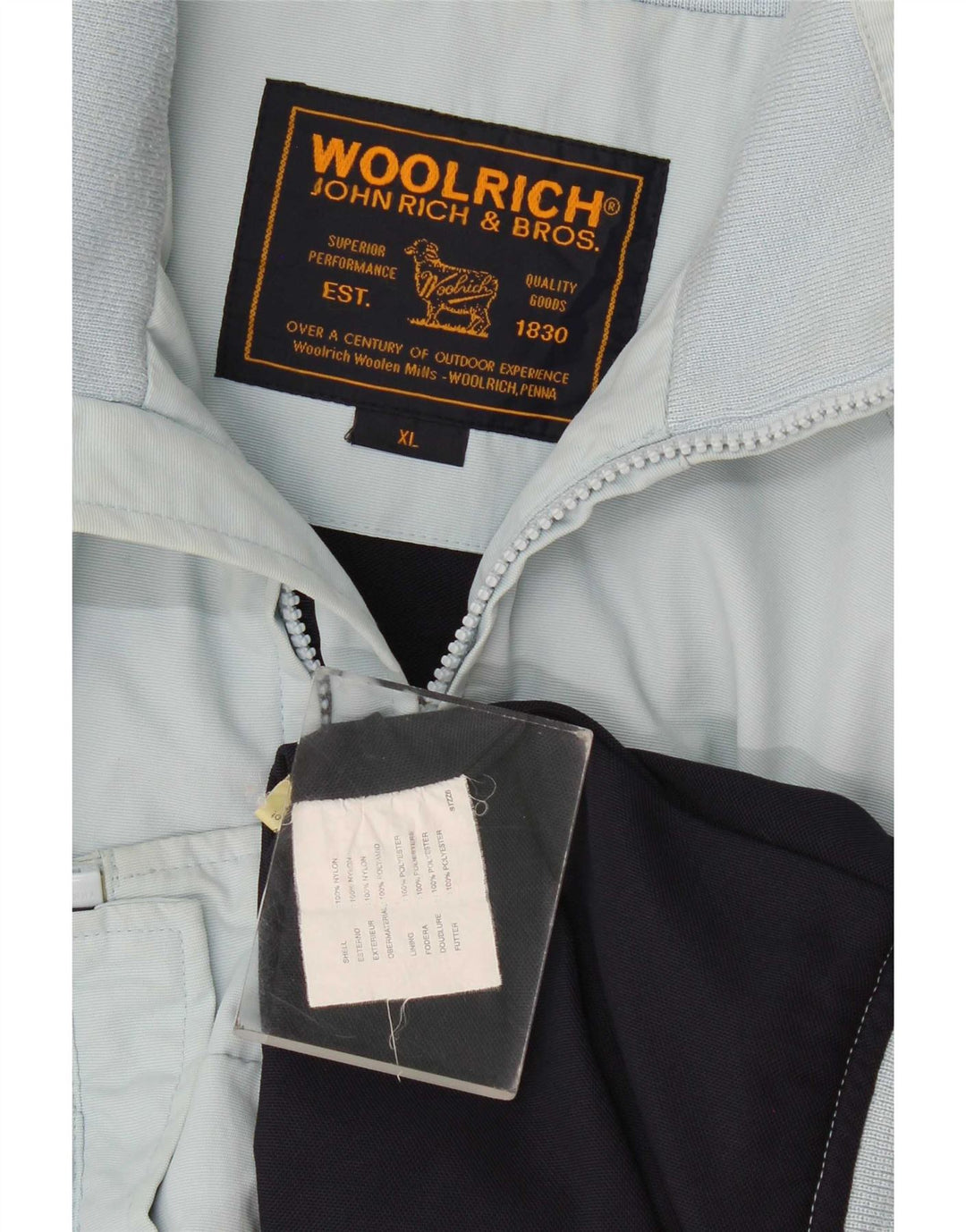 Woolrich Herre Bomber Jacket UK 42 XL Blå Nylon