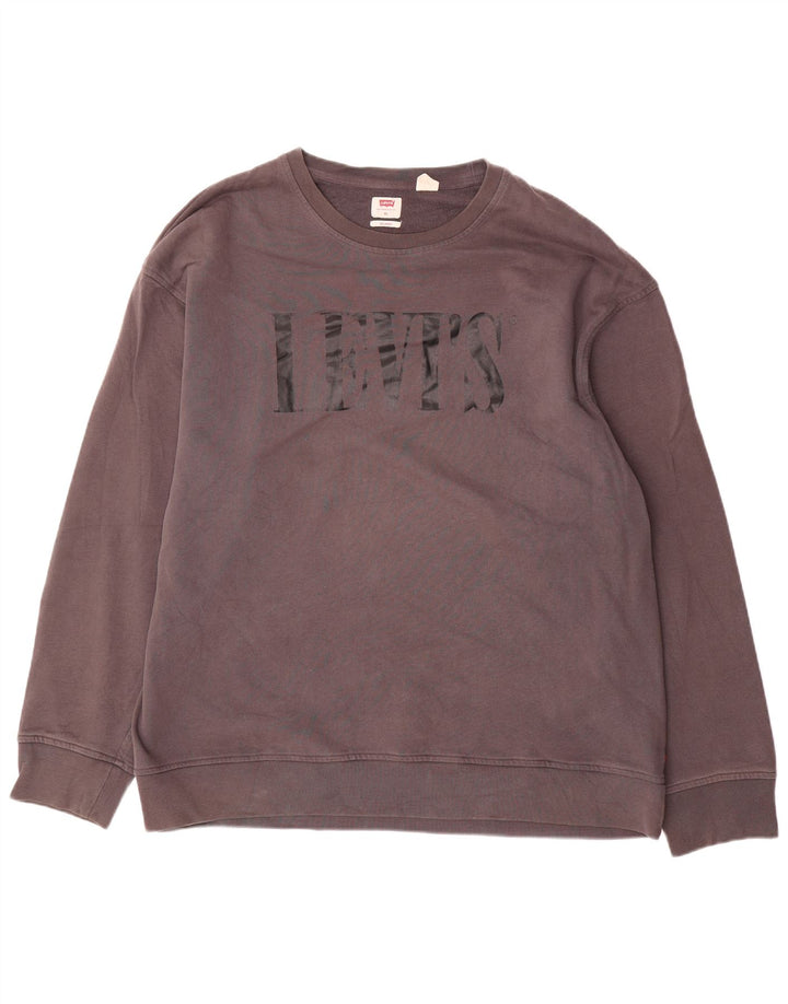 Levi's Herre Relaxed Graphic Sweatshirt Jumper XL Grå Bomuld