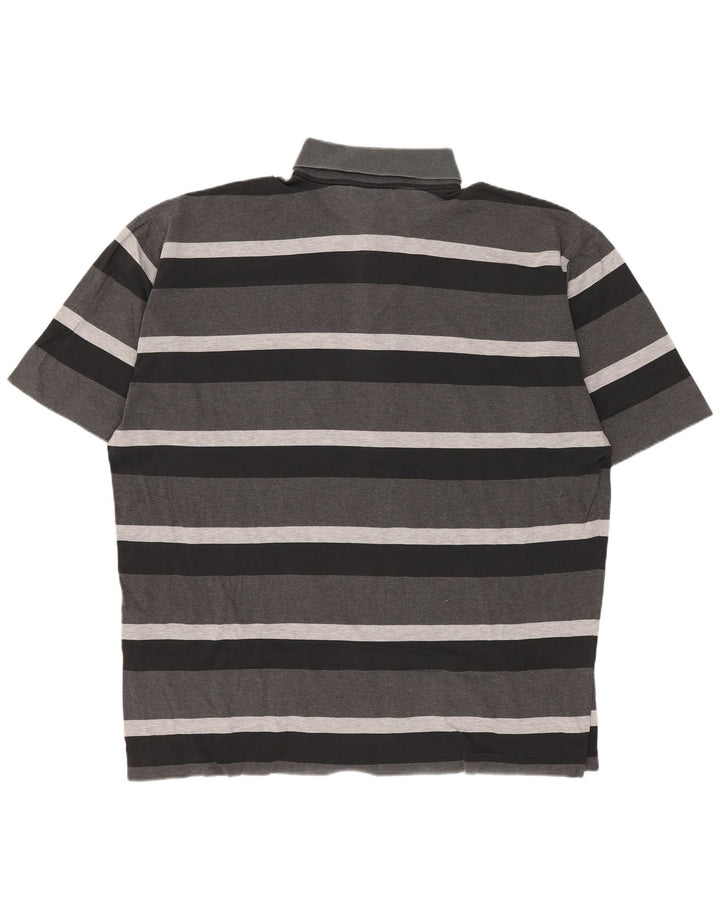 PAUL & SHARK Herre Yachting Polo Shirt Stor grå stribet bomuld