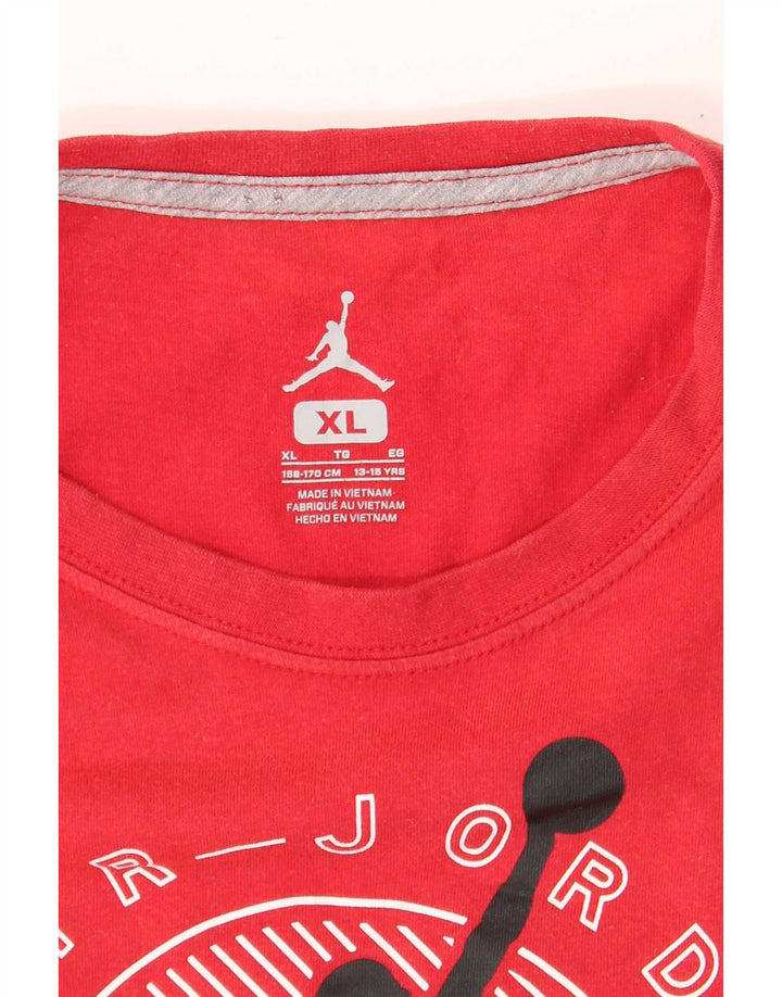 Jordan Boys Grafisk T-Shirt Top 13-14 år XL Rød