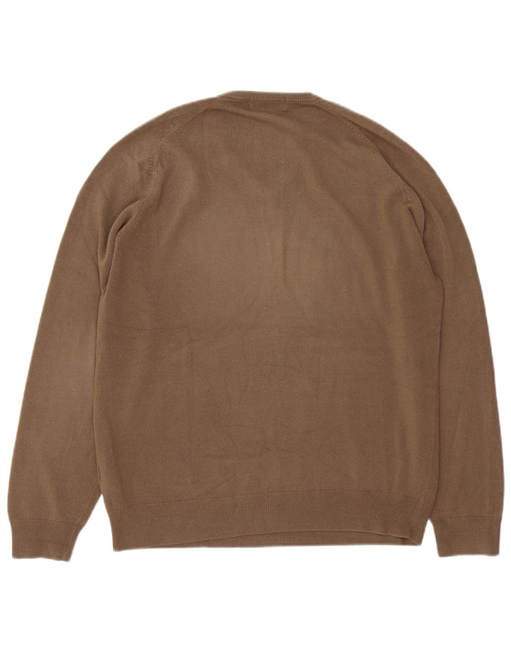 Marks & Spencer Herre Blue Harbor V-hals sweater Medium Brun