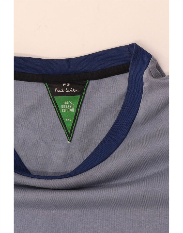 Paul Smith Herre T-Shirt Top 2XL Sort Colourblock Bomuld