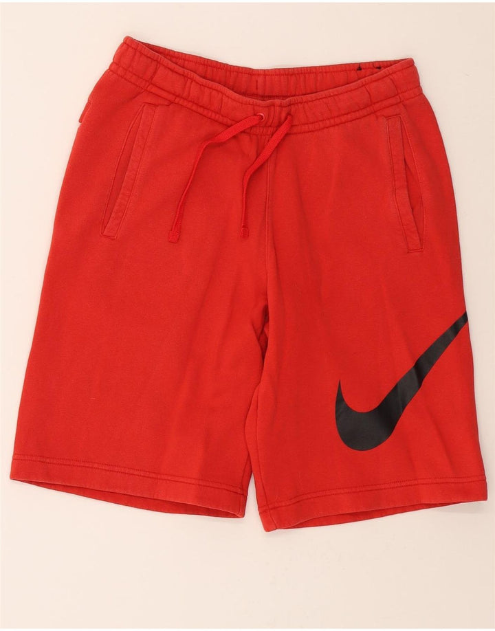 NIKE Mens Graphic Sport Shorts Small  Red Cotton Vintage Nike and Second-Hand Nike from Messina Hembry 