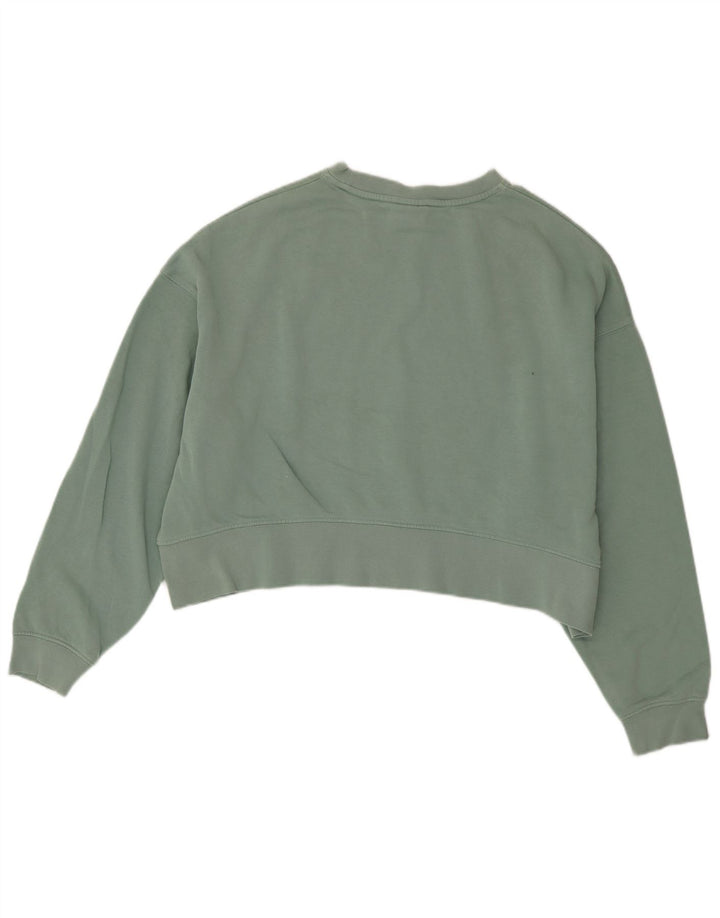 Oceansapart Womens Crop Oversized Sweatshirt Jumper UK 10 Small Green