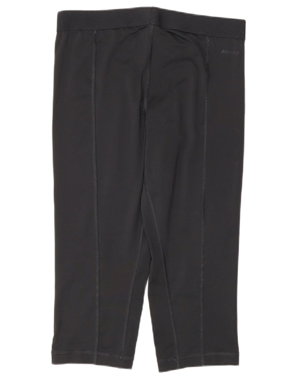 Nike Dame Capri Leggings UK 12 Medium Sort