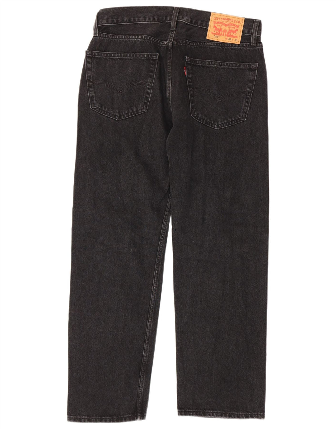 Levi's Herre 555 Straight Jeans W32 L30 Sort Bomuld
