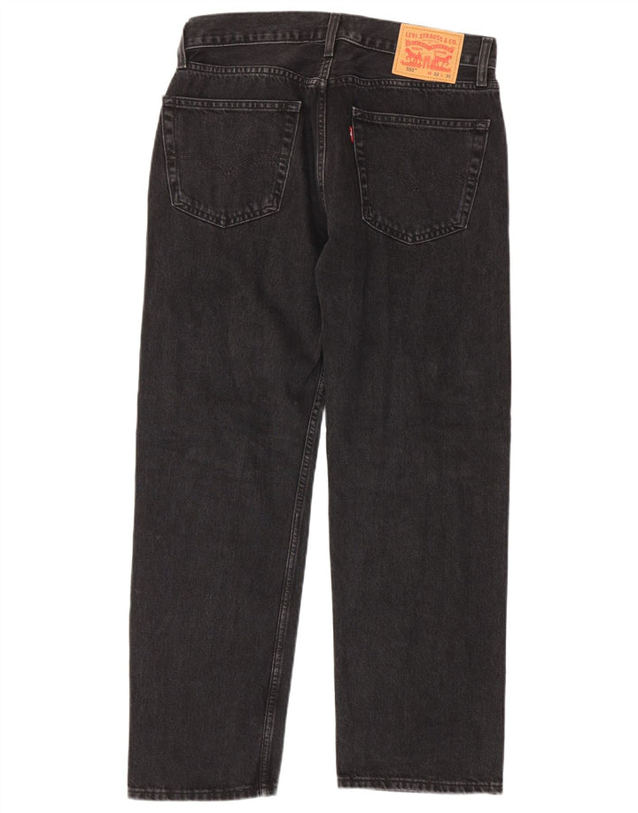 Levi's Herre 555 Straight Jeans W32 L30 Sort Bomuld