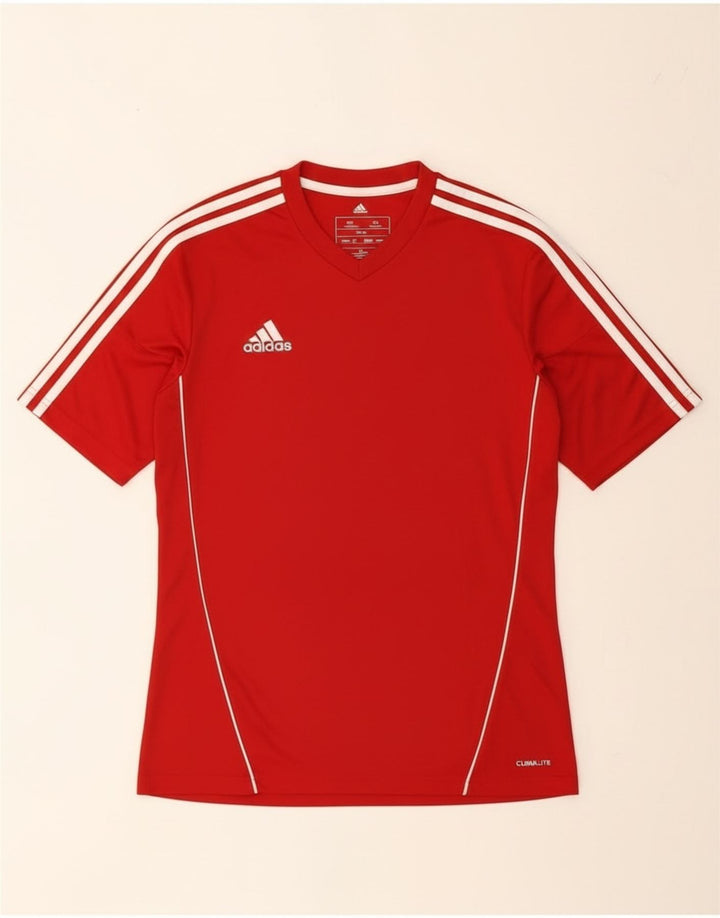 Adidas Herre Climalite T-Shirt Top Lille Rød Polyester