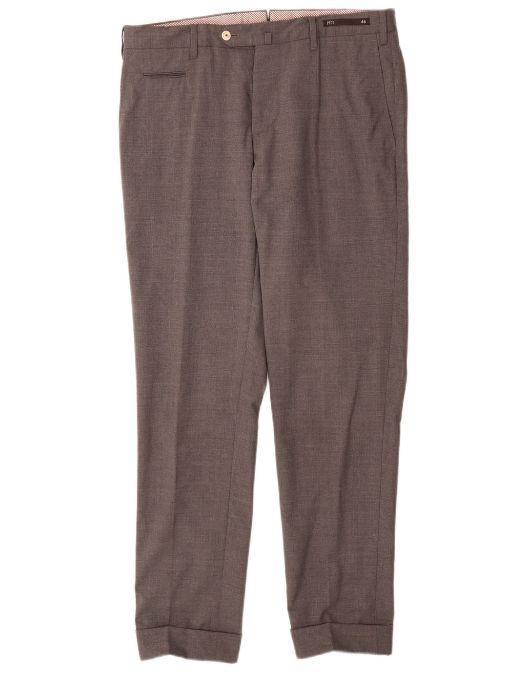 VINTAGE Herre Slim Suit Bukser IT 48 Medium W32 L31 Grå Uld