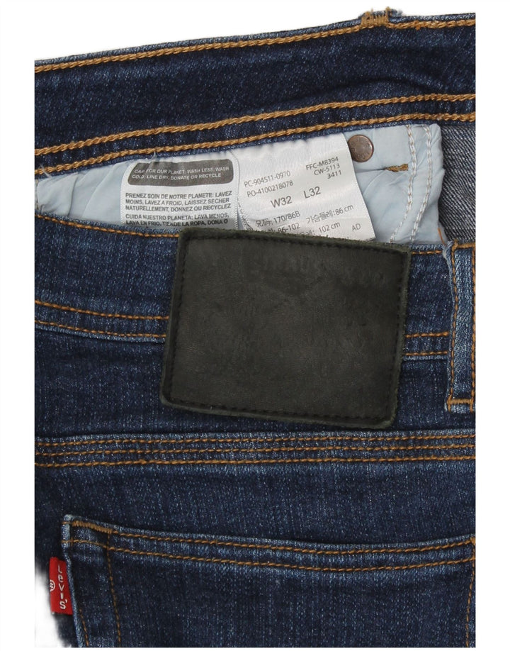 Levi's Slim Jeans til mænd W32 L27 marineblå bomuld