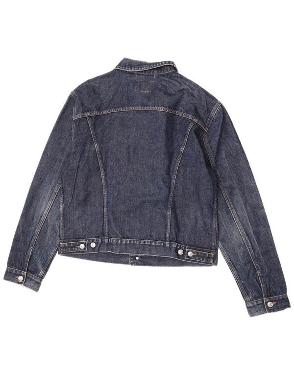 Rifle Dame Crop Denim Jacket UK 20 2XL Navy Blue Bomuld