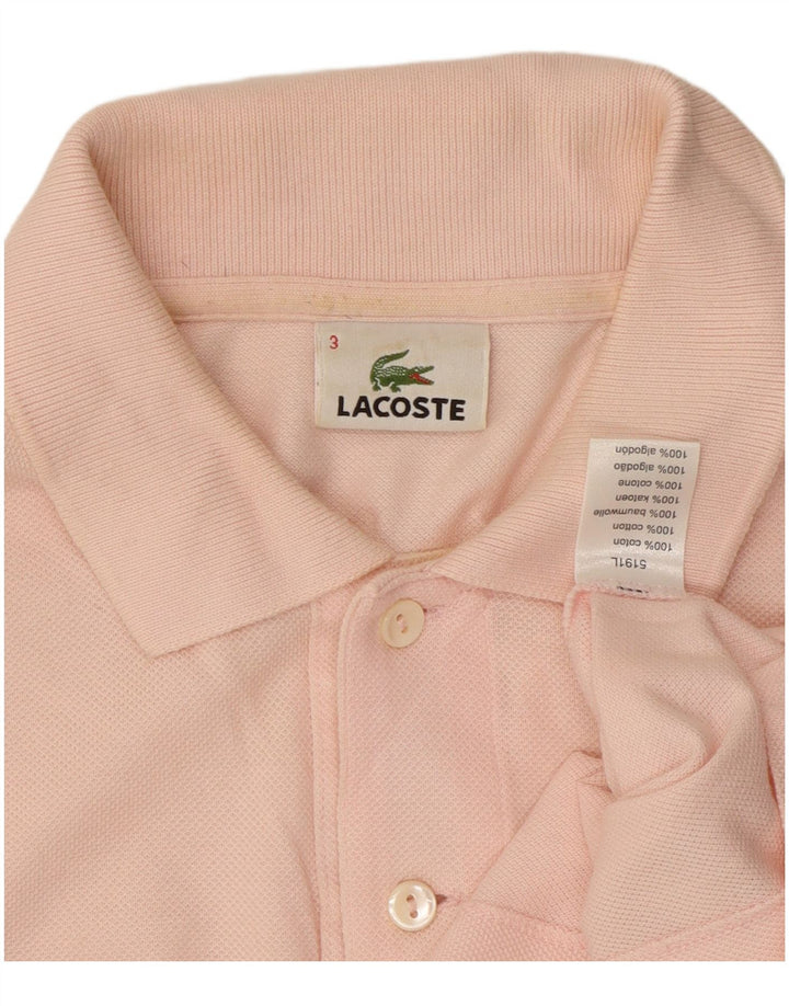 Lacoste herre poloskjorte str. 3 Lille pink bomuld